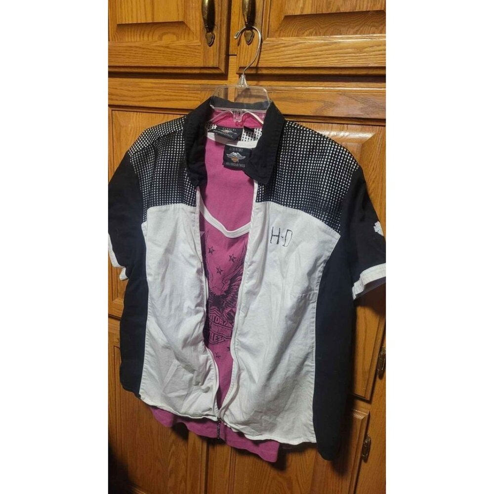Womens Plus Size 2W Harley Davidson Motorcycles Shirt w/Extra Large Tank Top